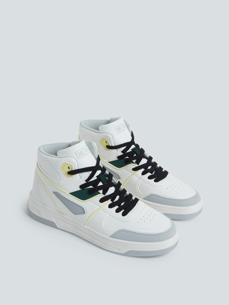 SOLEPLAY White High-Top Sneakers